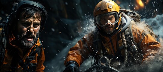 Search and Rescue Specialist: A search and rescue specialist braves treacherous terrain to save lives in emergencies.Generated with AI