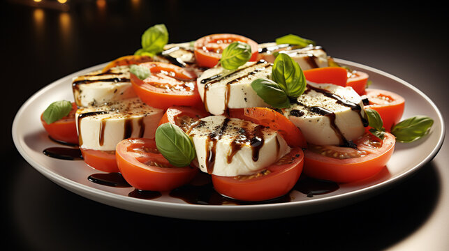 tomato and mozzarella UHD wallpaper Stock Photographic Image