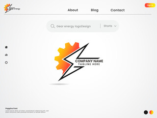 Gear logo. Energy gear vector. Auto. Business. Repair. Finance. Creative gear logo. Electric. Colorful. Power. Service. Energy
