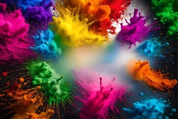 Obraz na płótnie Canvas colorful background with splashes