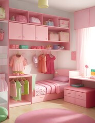A weardrob room for girl
