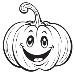 Happy Pumpkin for Halloween October vector illustration 