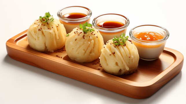 potatoes with sauce UHD wallpaper Stock Photographic Image