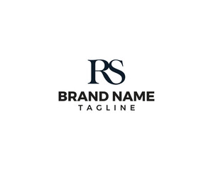 Simple minimalist and classic RS word mark logo design for fashion, luxury lifestyle, and wedding event