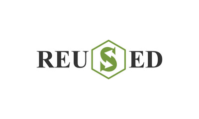 Modern and simple Recycled S letter mark logo design for recyclable brand, sustainable brand, and environment brand