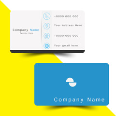 Double sided and modern simple business card layout. Creative and clean professional business card template.