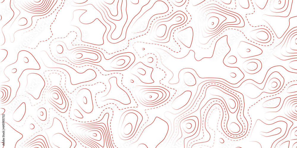 Poster Abstract black background with pink Topographic line map pattern. Contour elevation topographic and textured Background Modern design with White background with topographic wavy patte.