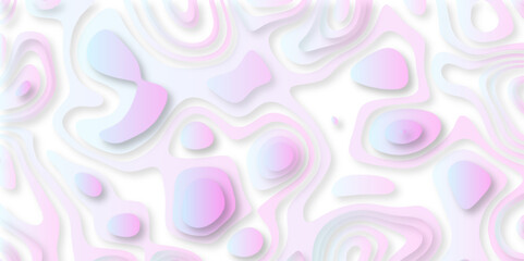 Abstract white background with pink gradient Topographic line map pattern. Contour elevation topographic and textured Background Modern design with White background with topographic wavy patte.