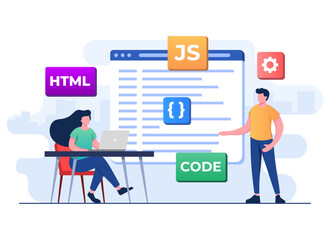 Web developer wiring code or program using laptop, Computer programming, Java, HTML symbols, Web design, Software, application design, programming languages, developing, website, programmer