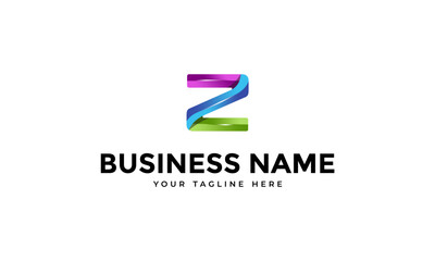 colorful letter Z logo template