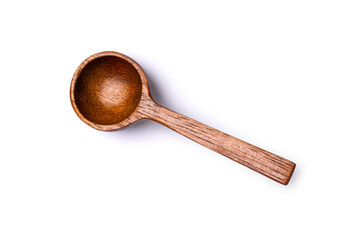 Wooden spoon isolated on white