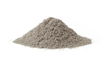 Gray powder isolated on white
