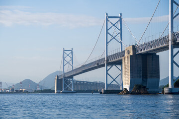 日本の香川県与島の瀬戸尾橋のある美しい風景