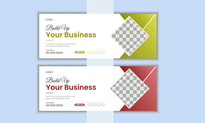 Corporate Facebook Cover design template with different colors.