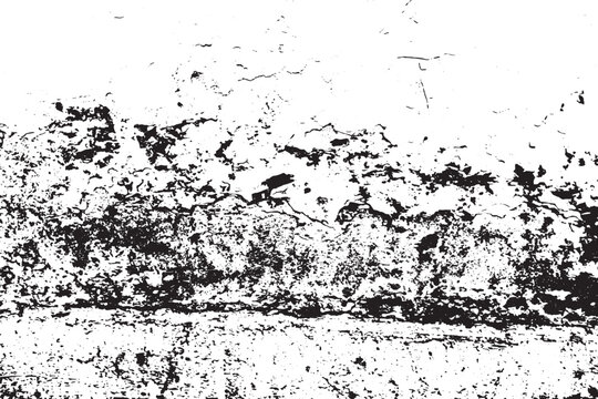 black grunge art on white paper for background