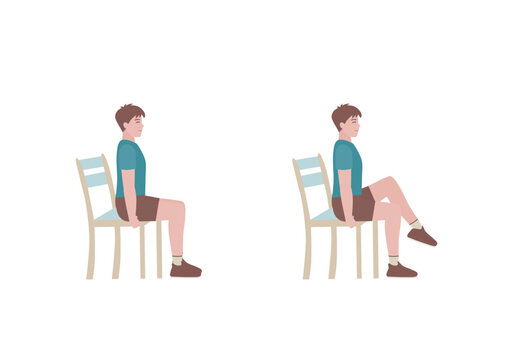 Exercises that can be done at-home using a sturdy chair.
As you inhale, slowly lower your right leg. lift your left knee to your chest, contracting your abdominal muscles.  with Abdominal Tuck posture