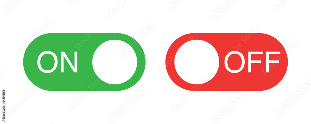 Poster on and off switch icon set. toggle switch icon for mobile concept and web design. on and off symbol 