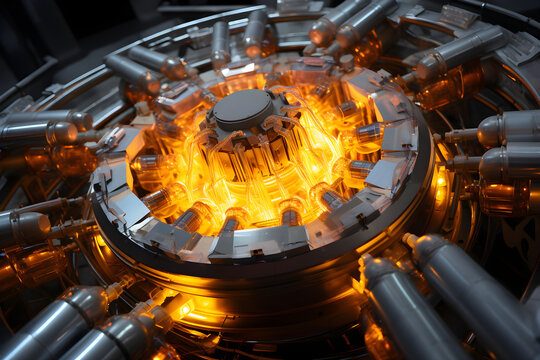 nuclear fusion reactor glowing
