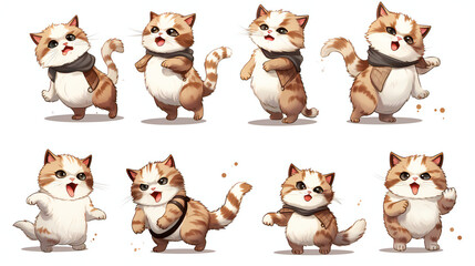 Cute cat character sheet