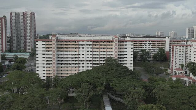 Generic Drone Shots of Residential HDB in Singapore
