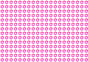 ピンクの花（6枚の花びら）