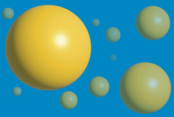 抽象的な黄色の球の背景