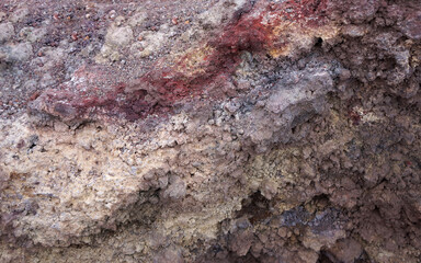 Etna, Sicily. Volcanic rock formation closeup