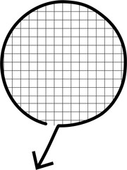 speech bubble balloon with arrow point icon sticker memo keyword planner text box banner, flat png transparent element design