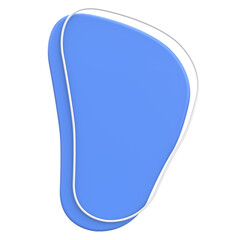 3D Blob. Abstract Text Box. 3D illustration.