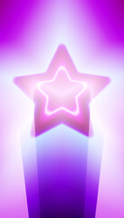ultraviolet star shape background, virtual reality, abstract fashion background, violet neon lights, pink blue spectrum vibrant colors, laser show. modern beauty star background illustration