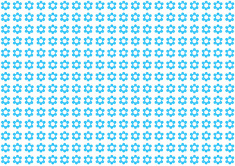 水色の花（6枚の花びら）