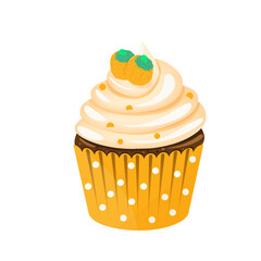 cupcake with a pumpkin