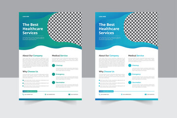  corporate modern healthcare and medical a4 flyer design layout