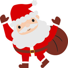 Christmas Santa Flat Illustration