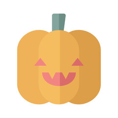pumpkin jack o lantern flat icon
