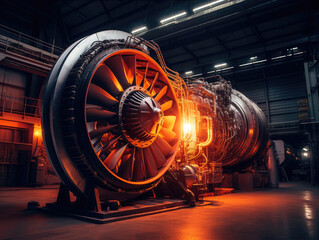 Turbine engine to generate electricity after repair and maintenance