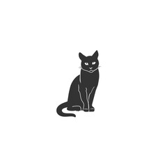 Cat icon flat sign vector illustration