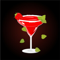 strawberry daiquiri cocktail