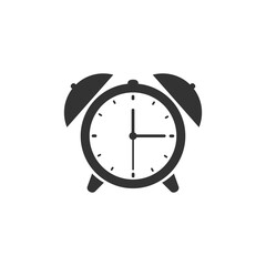 Wake up retro alarm clock. Flat vector Illustration