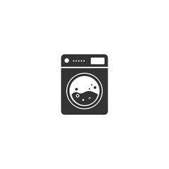 Washing machine for washing cloth. Vector