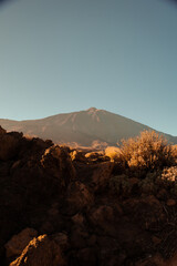 Teide and Tenerife at sunset - obrazy, fototapety, plakaty