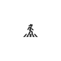 Walk icon symbol logo vector template