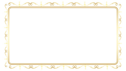 Luxury golden rectangle corner certificate border pattern line photo thai frame islamic wedding invitation background - obrazy, fototapety, plakaty