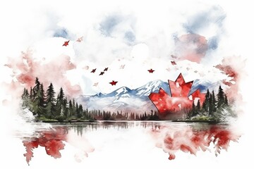 Free Realistic Canada day illustration vector Best quality Generative AI