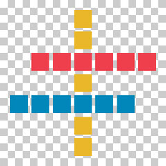 Crossword concept icon, cross word graphic symbol, web flat vector illustration