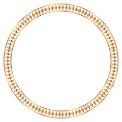 Golden circle frame border clipart