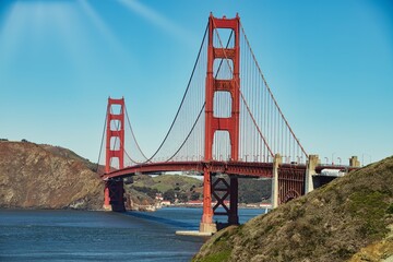 Golden Gate Bridge Bathed in Sunlight
