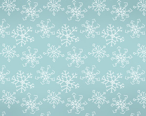  winter flake seamless background on blue backdrop