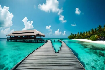 beautiful landscape of maldives 