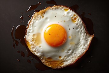 Eggs top up sunny side up isolated on egg view over plain white background - obrazy, fototapety, plakaty